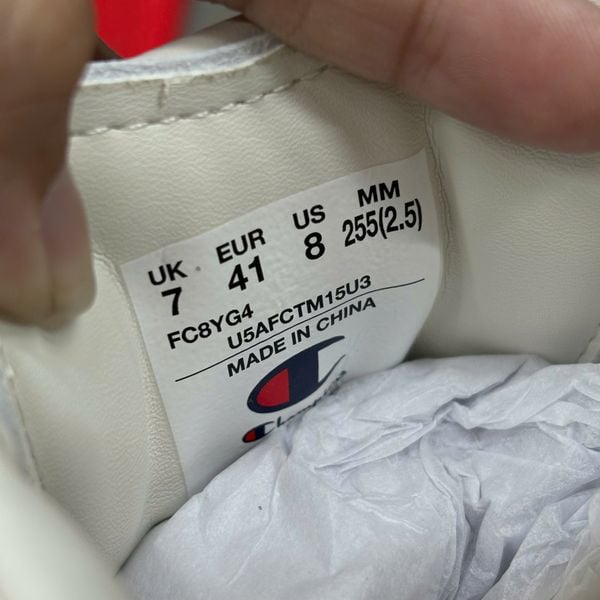 786 - Giày Champion Essentials Champ T-Trainer Cream Black - U5AFCTW15U3