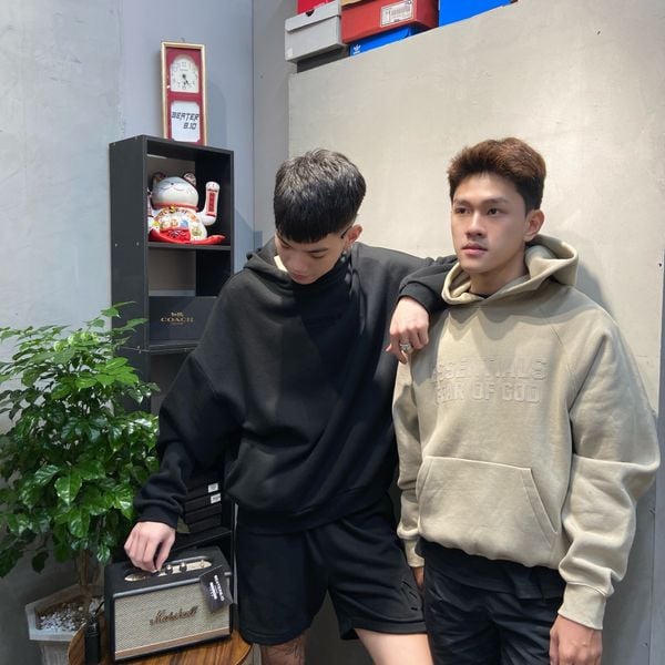 111 - Áo Hoddie Fear Of God Essential Somke ss22