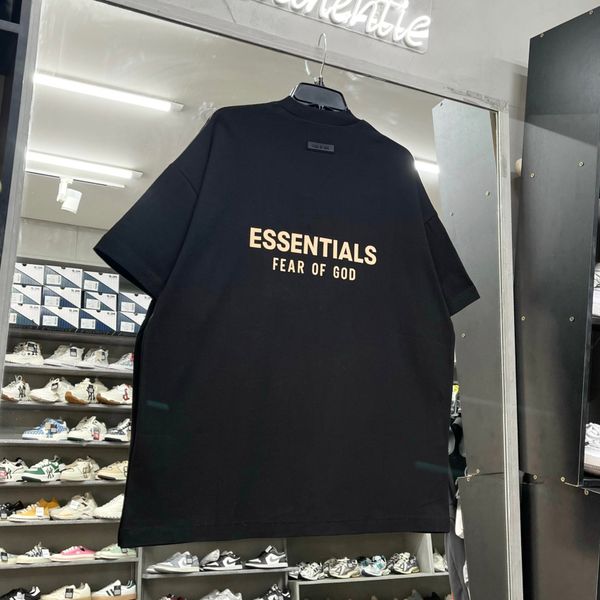 478 - Áo Thun Essentials Fear Of God V-Neck Jet Black Fall SS23