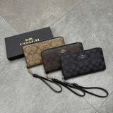 784 - Ví Coach Zip Signature Black - C4452