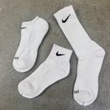 14 - Vớ Nike DRI-FIT chính hãng Thấp - Lửng - Cao Trắng/ Đen