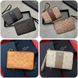 777 - Ví Coach Orange Corner Zip Monogram Wristlet in Signature Canvas - 91178 - IMNXU