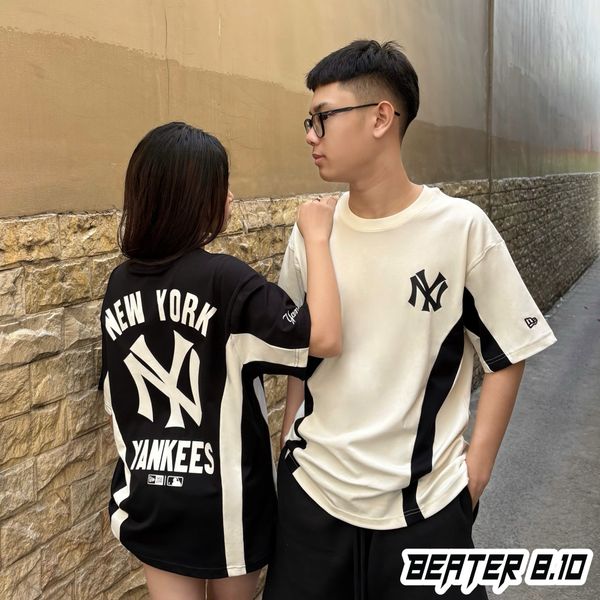 750 - Áo thun New Era New Yorks Yankees Raglan Trắng chữ Đen -  19228688