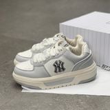 618 - Giày MLB Chunky Liner SL Saffiano New York Yankees Xám - 3ASXCLS4N-50GRS