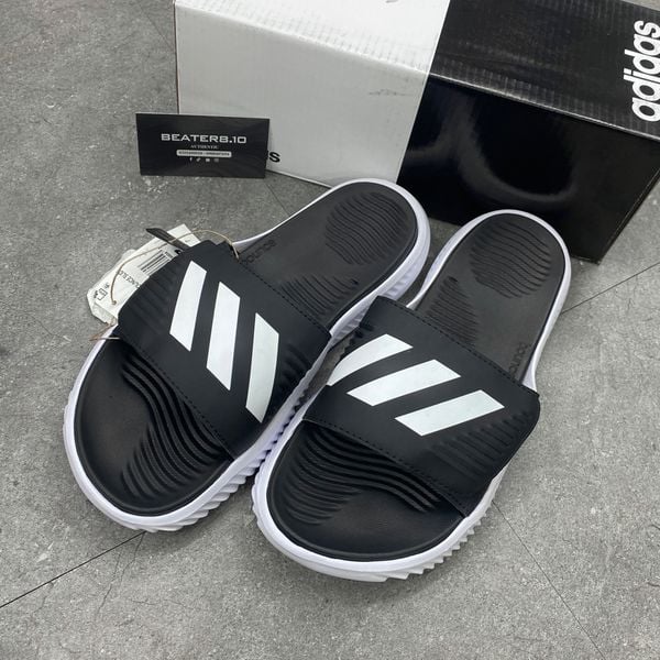 167 - Dép Alpha Bounce Basketball màu trắng đen - BA8775