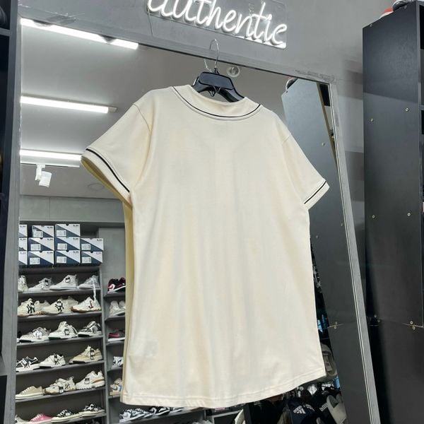 571 - Áo thun New Era Baseball Jersey Beige Short Sleeve - 13573571