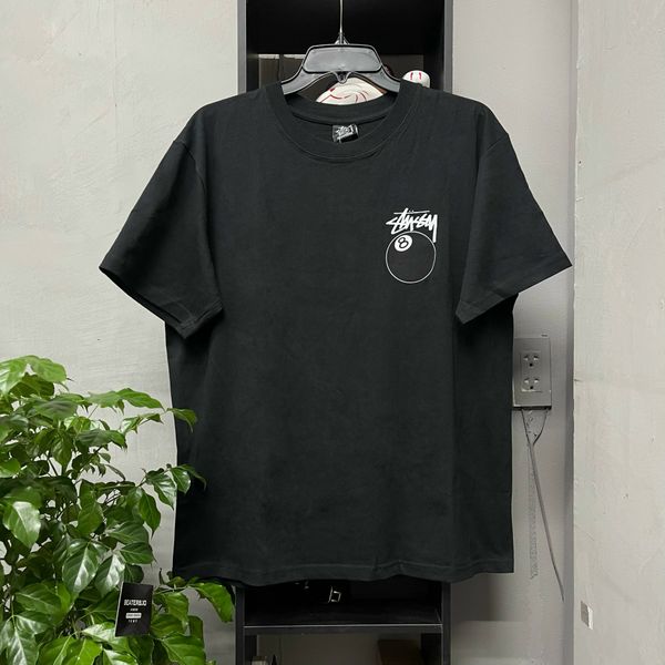 207 - Áo Thun Stussy 8 Ball Pig Dyed Black/White - 1904864