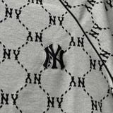 732 - Áo thun unisex cổ tròn MLB Jacquard Dia Monogram Grey - 3ATSM0144-50CRD
