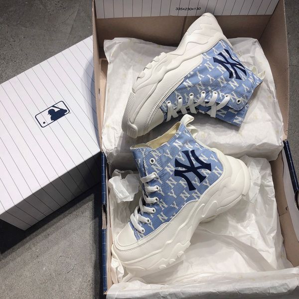 91 - Giày MLB Bigball Chunky High Lite Mono NewYork Yankees UNC - 3ASHULM2N