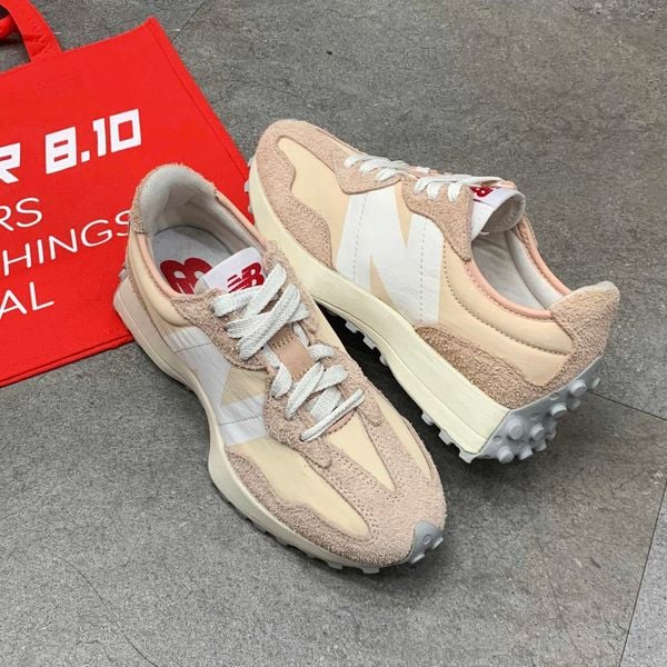 405 - Giày New Balance 327 White Pink Beige - U327LN