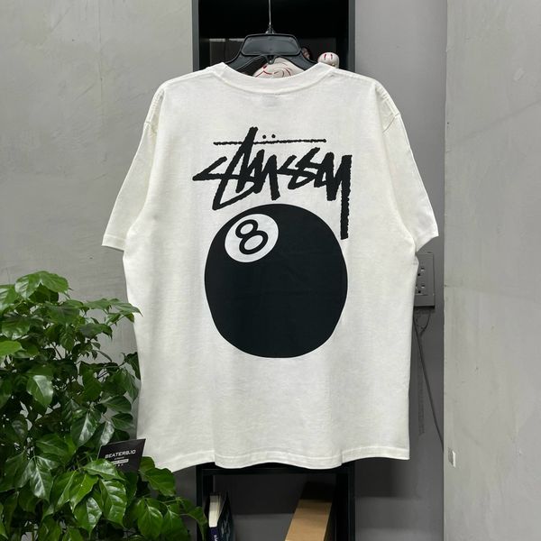 207 - Áo Thun Stussy 8 Ball Pig Dyed Black/White - 1904864