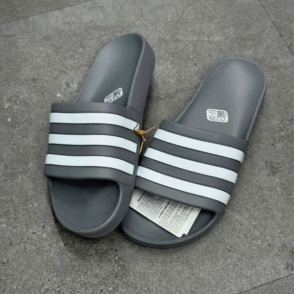 298 - Dép Adilette Aqua Grey White - F35538