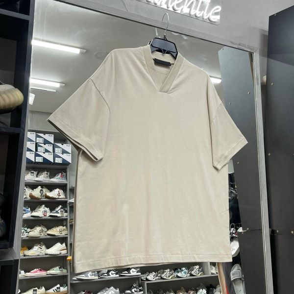 480 - Áo Thun Essentials Fear Of God V-Neck Silver Cloud Fall SS23