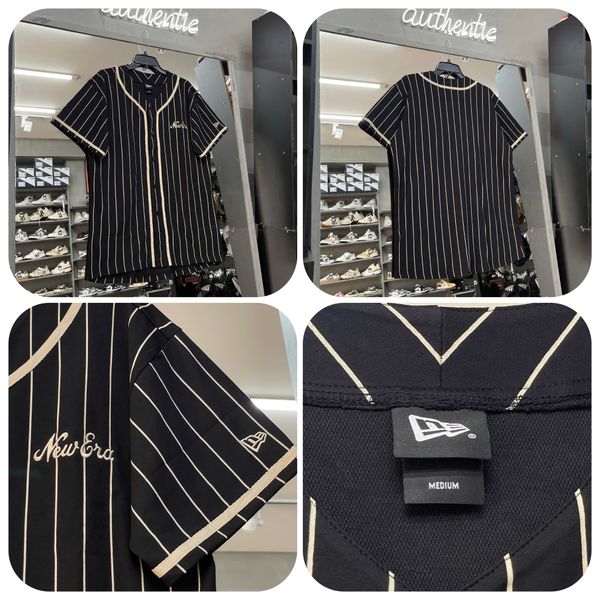 593 - Áo Thun New Era Pinstripe Đen - 60435420