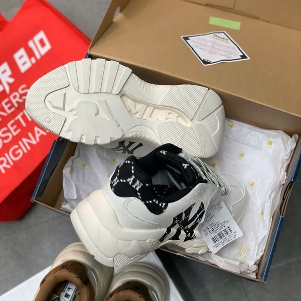 716 - Giày MLB BigBall Chunky Diamond Monogram New York Yankees Black - 3ASHCDM2N-50BKS