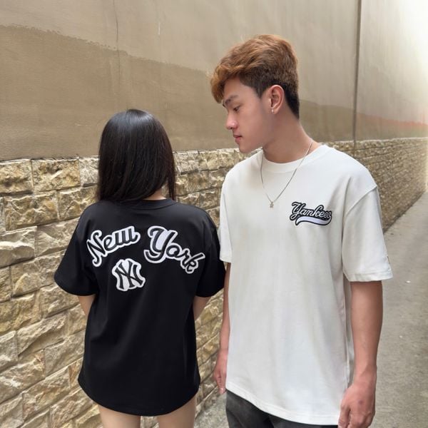 735 - Áo thun New Era New Yorks Yankees Đen Logo Thêu - 15678456