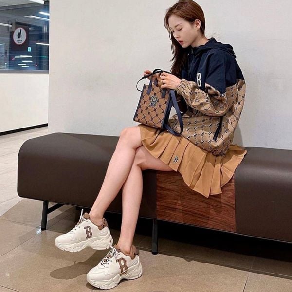 719 - Giày MLB BigBall Chunky Diamond Monogram Boston Red Sox - 3ASHCDM2N-43BGD