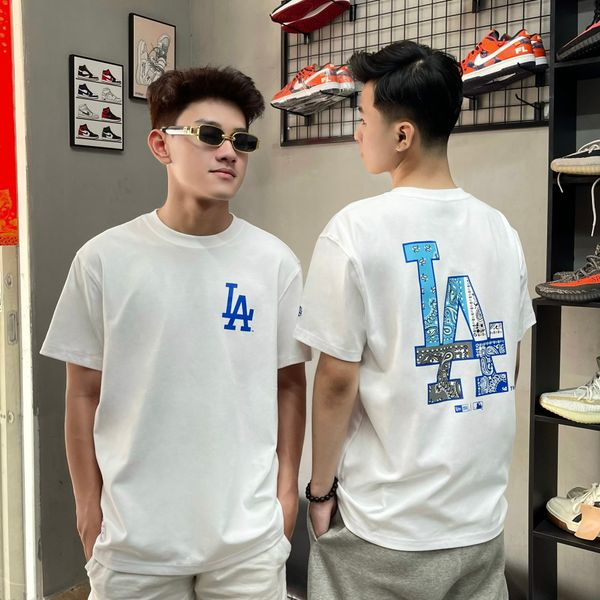 470 - Áo Thun New Era LA Paisley SS24 ' White Blue ' - 14179142