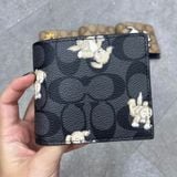163 - Ví Coach Nam 3 In 1 Canvas Dáng Gập Vuông, Kèm Card Holder