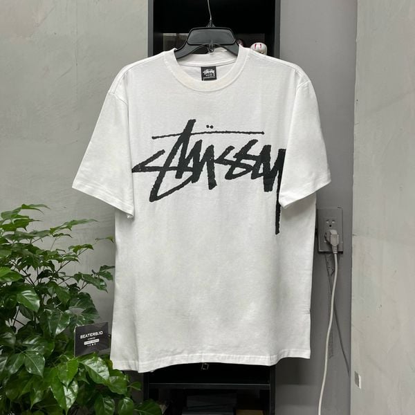 204 - Áo Thun Stussy Big Logo Black/White - 1904843