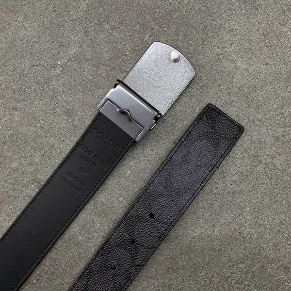 687 - Thắt Lưng Coach Plaque Buckle Cut To Size ‘Black