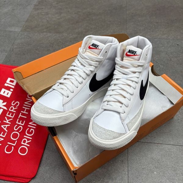 113 - Nike Blazer mid 77 Vintage Trắng/Đen (BQ6806-100)