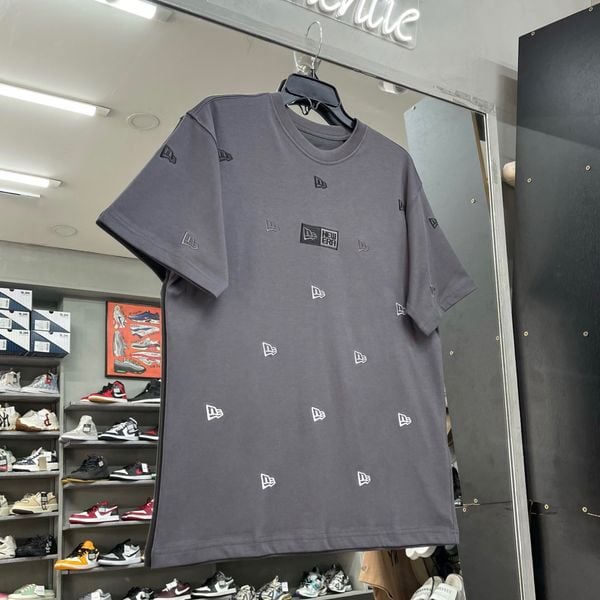 472 - Áo New Era Mini Logo Thêu Xám  - 14187336