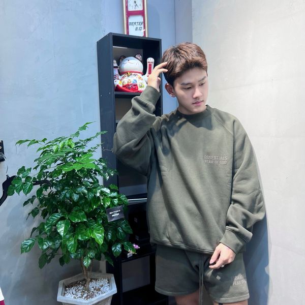 158 - Áo Sweater Essentials Fear Of God - Off Black ss2022