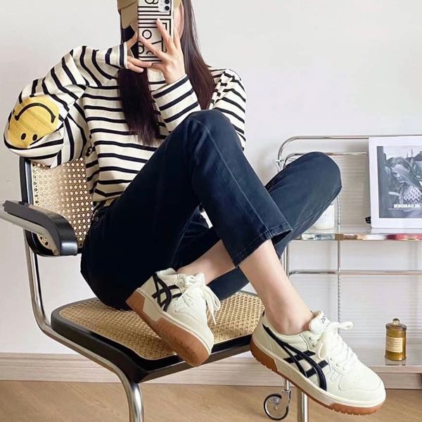 364 - Giày Asics Court MZ Cream Black Gum - 1203A127