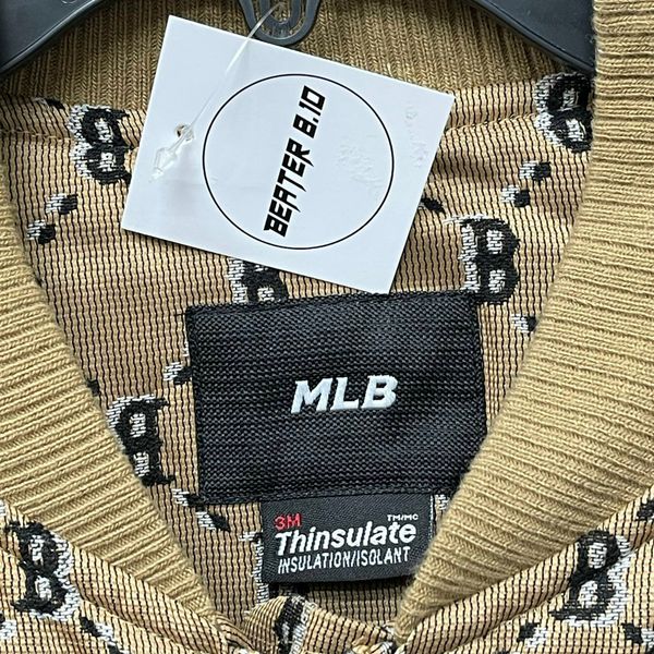 342 - Áo MLB Bomber Diamond Monogram Jacquard Boston B nâu - 3AJPM0224-43BGS