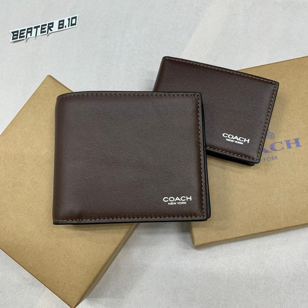 824 - Ví Coach nam 3-in-1 Wallet dáng gập kèm Card Holder - màu Red Wood - CY911