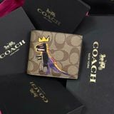 163 - Ví Coach Nam 3 In 1 Canvas Dáng Gập Vuông, Kèm Card Holder