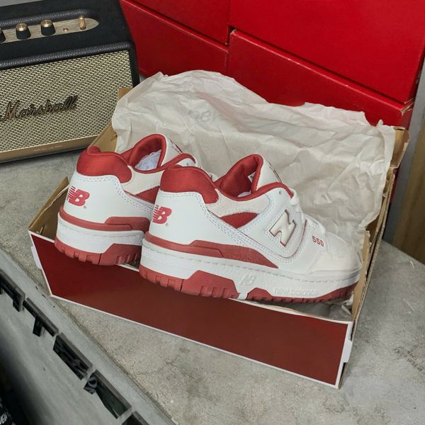 250 - Giày New Balance 550 White Red Suede - BB550STF