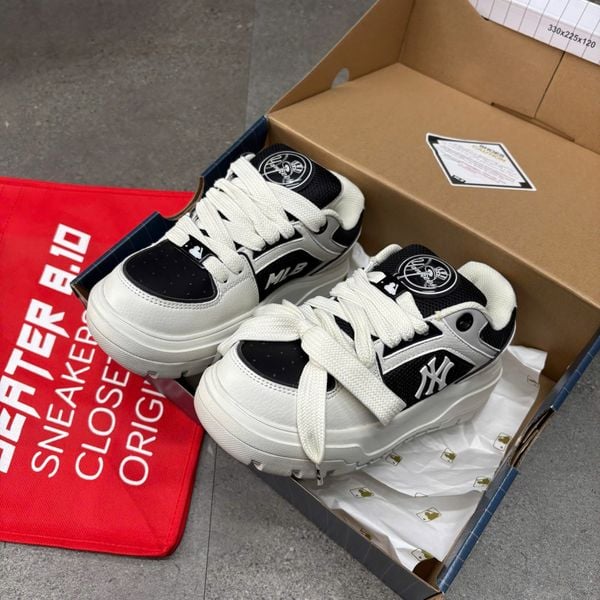 717 - Giày MLB Korea Chunky Liner Wide New York Yankees Black - 3ASXCLW4N-50BKS