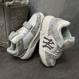 376 - Giày MLB Korea Chunky Liner Mid Denim New York Yankees Xám - 3ASXCDN3N-50GRS