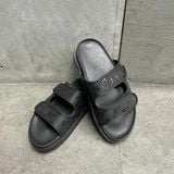 495 - Dép Quai Ngang MLB Chunky Bouncer Two Strap New York Yankees Đen - 3ALPCBT33-50BKS