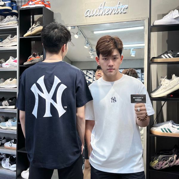114 - Áo New Era NY Black Big Logo Navy - 13086493