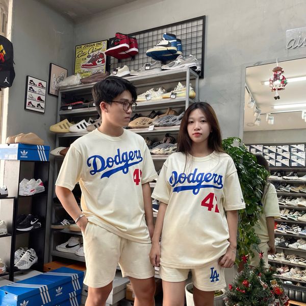 664 - Quần Short New Era LA Dodger Cream Blue - 14122018