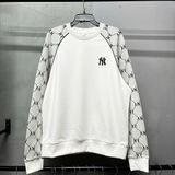 705 - Áo Sweater MLB Monogram New York Yankees White Grey - 3AMTM1244-CRD
