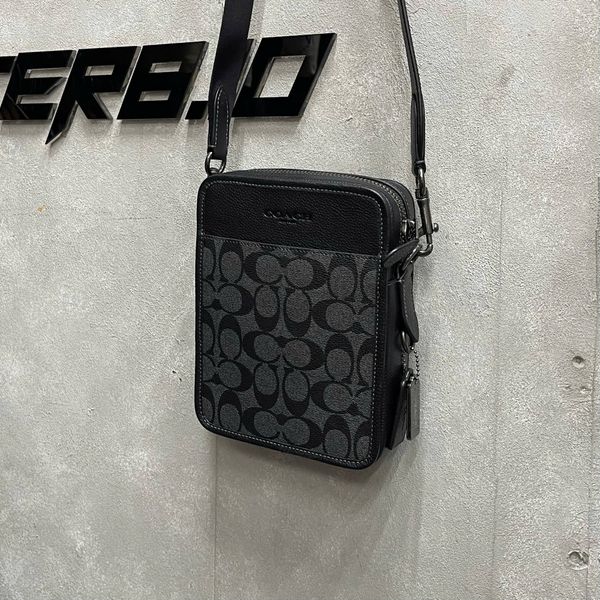 614 - Túi Đeo Chéo Coach Sullivan Crossbody Khaki & Brown - CC090 - CC009