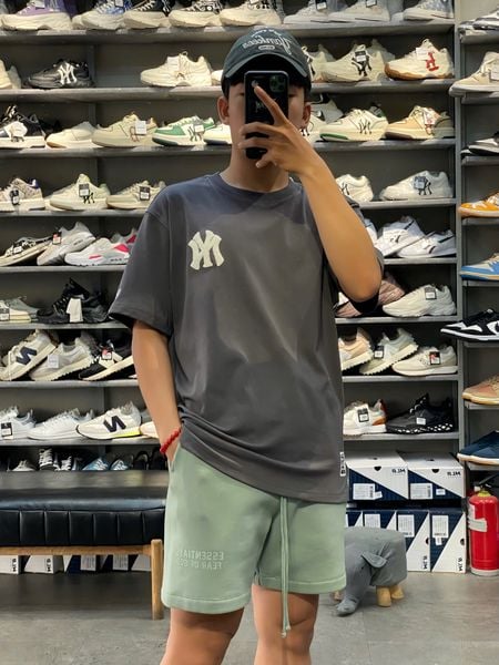 615 - Áo Thun New Era Big Logo New York Yankees Xám - 13553699