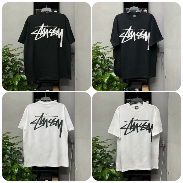 204 - Áo Thun Stussy Big Logo Black/White - 1904843