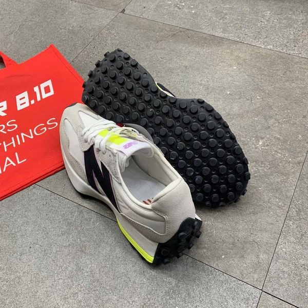 368 - Giày New Balance 327 White Suede Neon - WS327NB