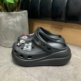 557 - Dép Sandal Clog Unisex Crocs Crush Classic màu đen- 207521-001