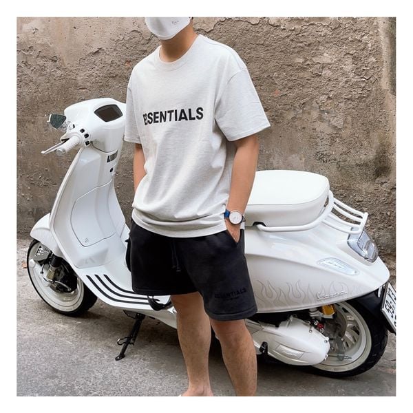 201 - Áo Tee Fear God Essentials Heather Oat SS20