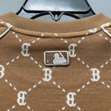 734 - Áo thun unisex cổ tròn MLB Jacquard Dia Monogram Brown - 3ATSM0144-43CAS