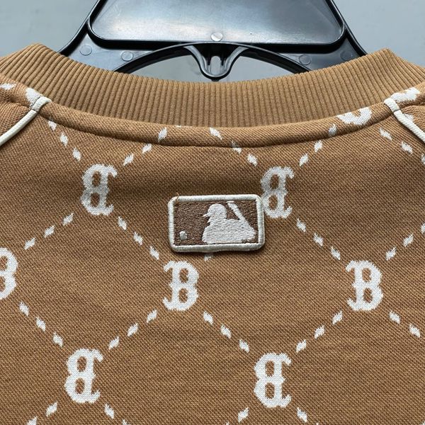 734 - Áo thun unisex cổ tròn MLB Jacquard Dia Monogram Brown - 3ATSM0144-43CAS