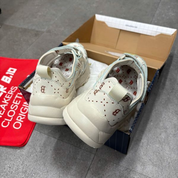 604 - Giày Sandal MLB BigBall Chunky Mask Diamond Monogram Boston Red - 3ASDCMM33-43CRS