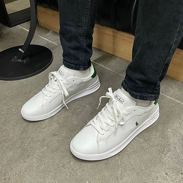 535 - Giày Polo Ralph Lauren Heritatage Court II màu trắng xanh - 0200017659K23
