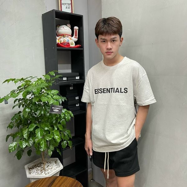 201 - Áo Tee Fear God Essentials Heather Oat SS20